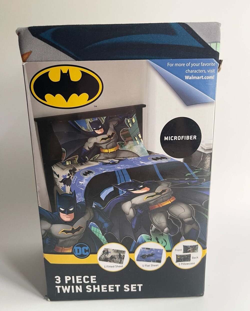 DC Comics Batman 3 Piece Microfiber Twin Sheet Set